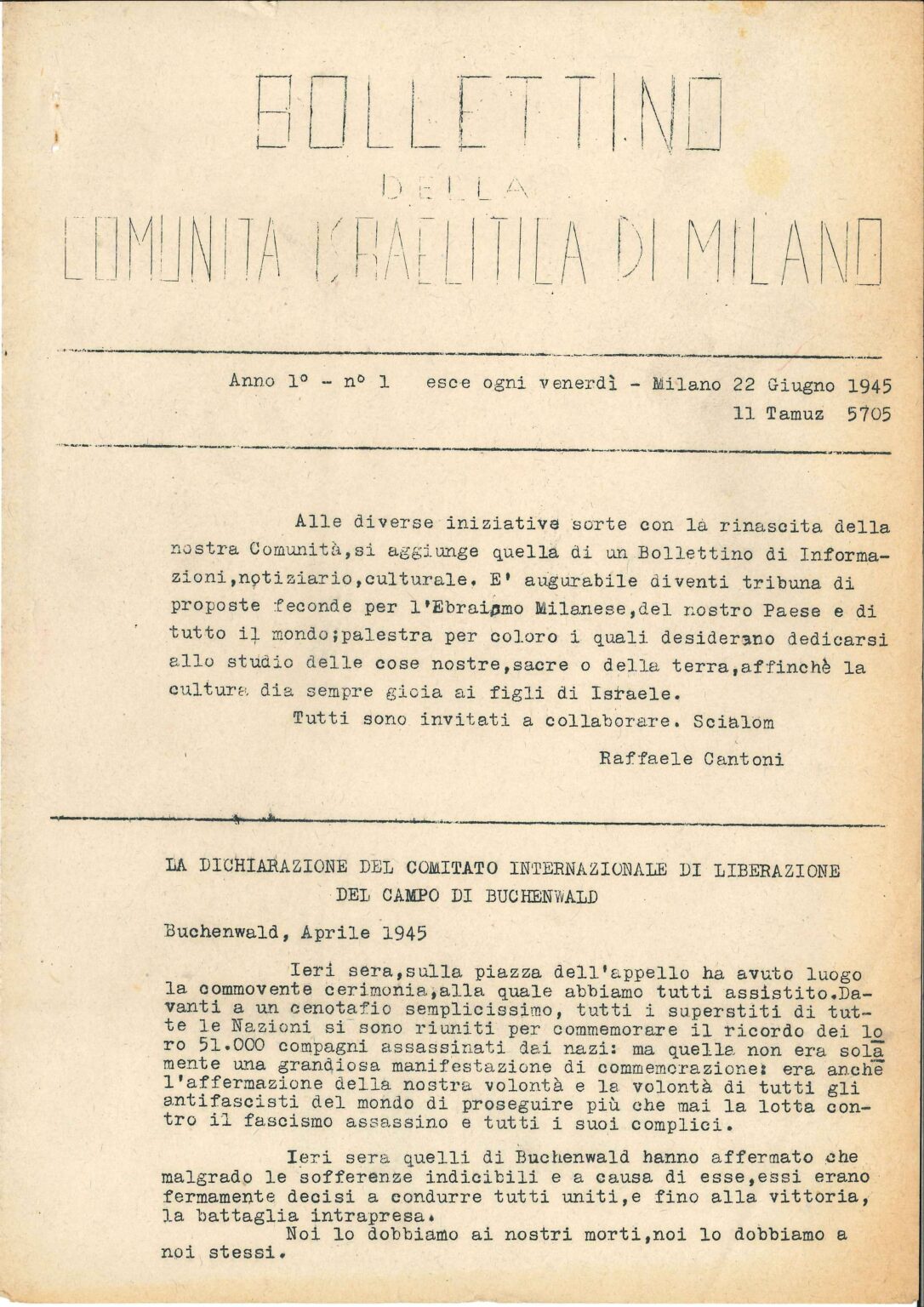 Per una storia della Comunità ebraica di Milano CDEC Fondazione