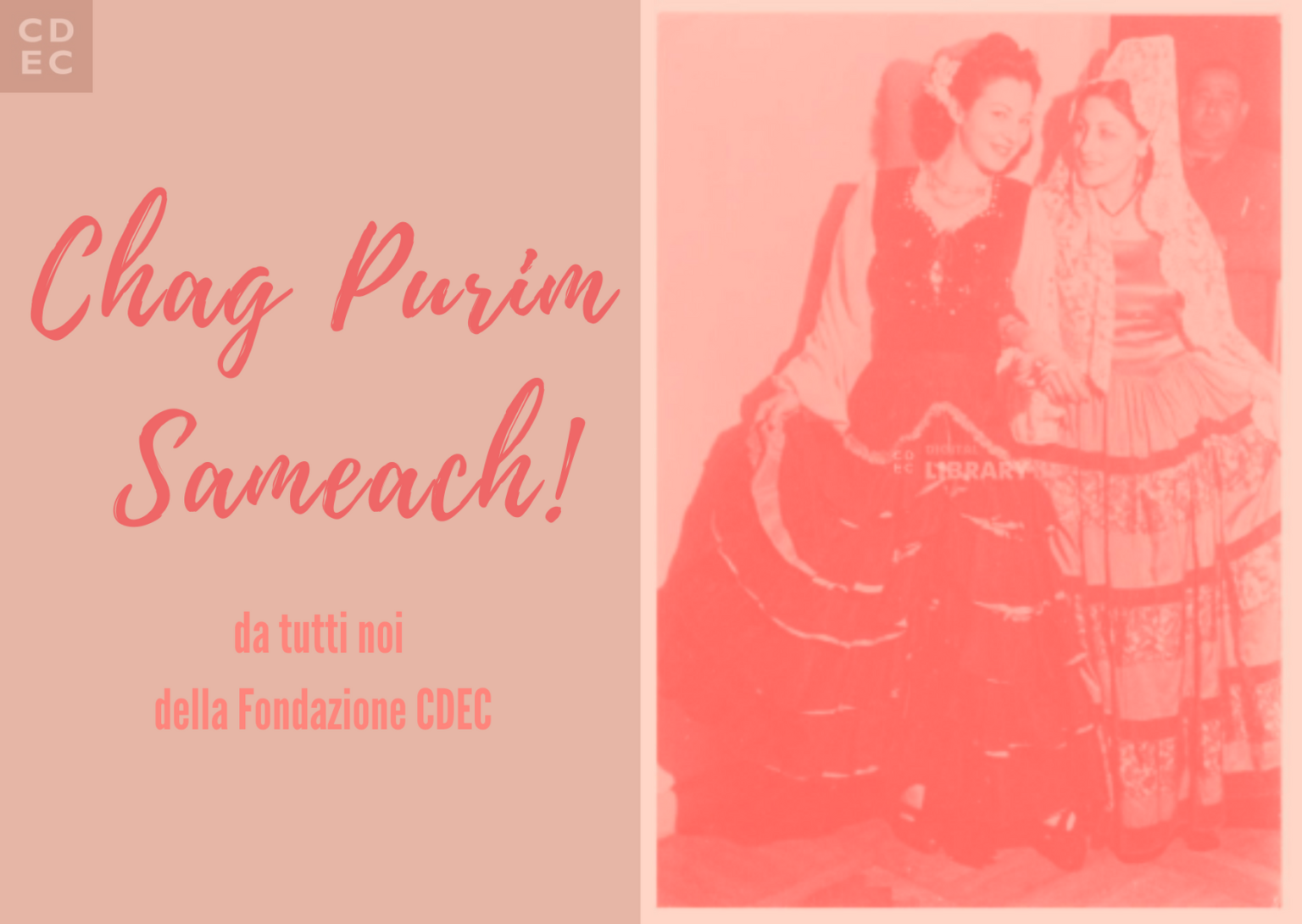 Chag Purim Sameach CDEC Fondazione Centro Di Documentazione 