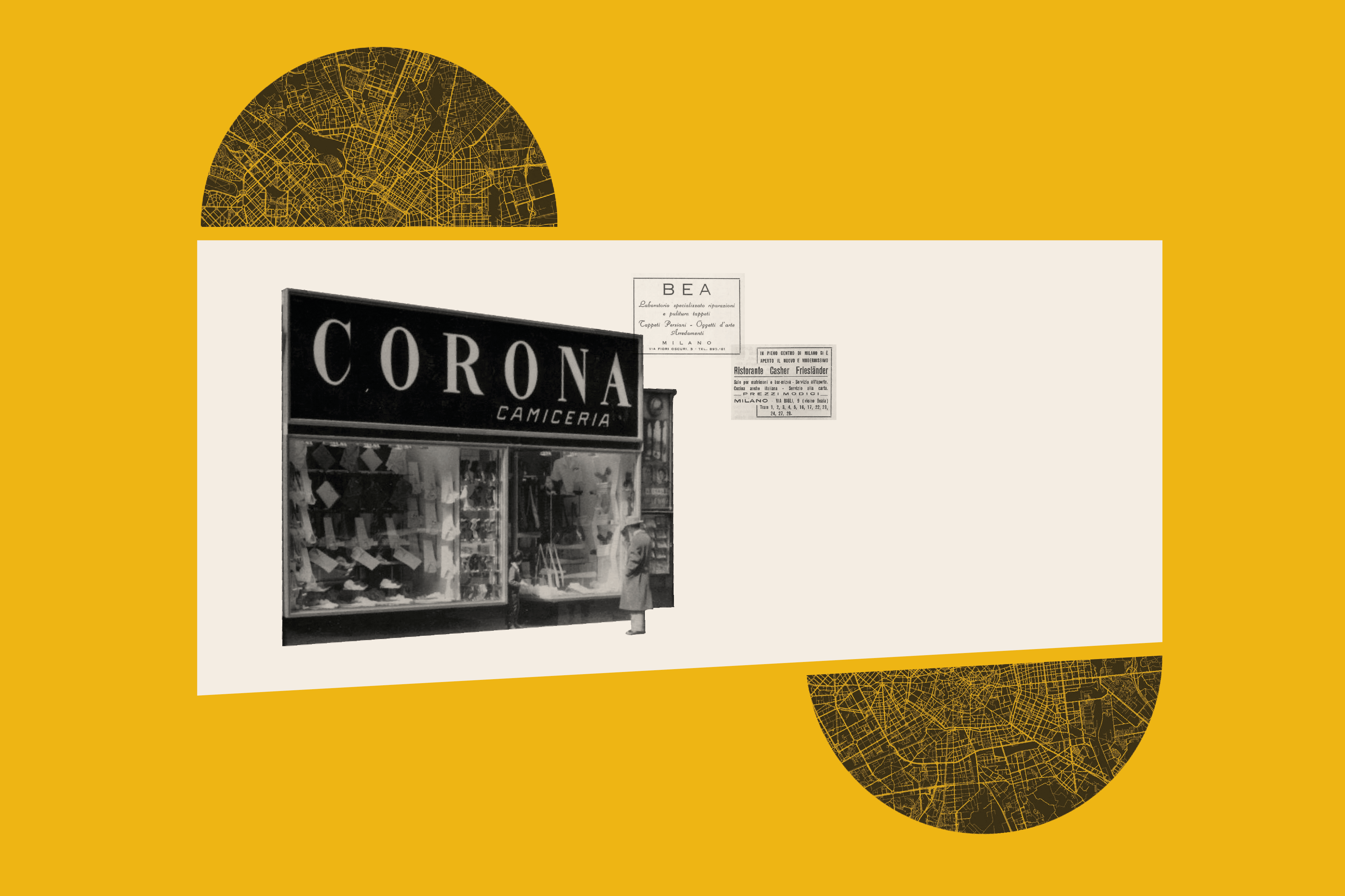 Raccogliamo fotografie di esercizi commerciali appartenenti a famiglie ebraiche attivi a Milano nel Novecento